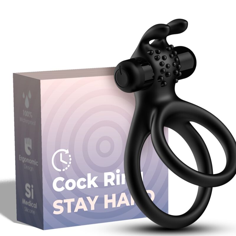 ARMONY - TRAVELLER DOPPEL-VIBRATORRING FÜR PAARE RABBIT SCHWARZ für intensive Stimulation und Self-Love