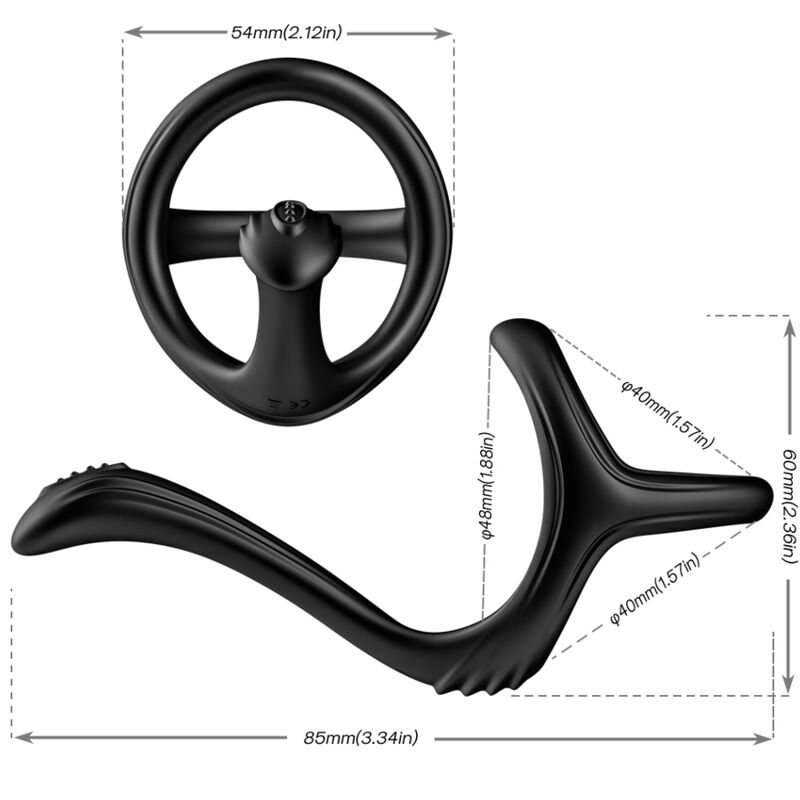 ARMONY - TREASURE DOPPELTER ANALRING SCHWARZ bei Secret Pulse im Erotikshop