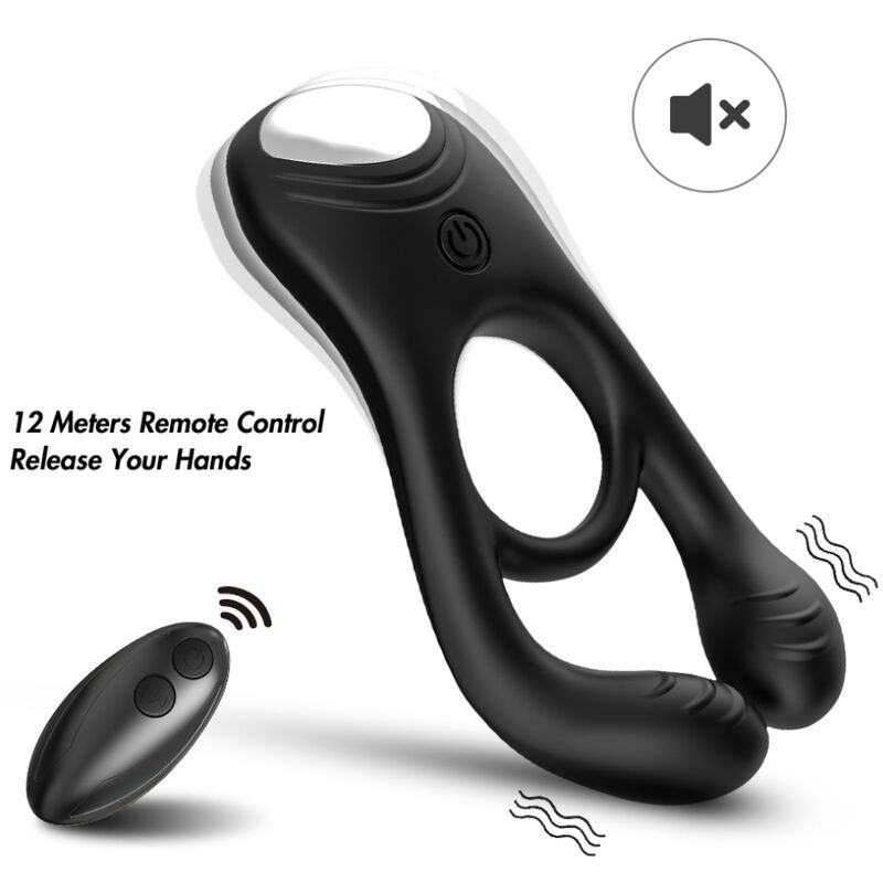 ARMONY - VEYRON DOPPEL-VIBRATOR-RINGSPIELZEUG FÜR PAARE MIT FERNBEDIENUNG SCHWARZ Vibrator diskret online kaufen