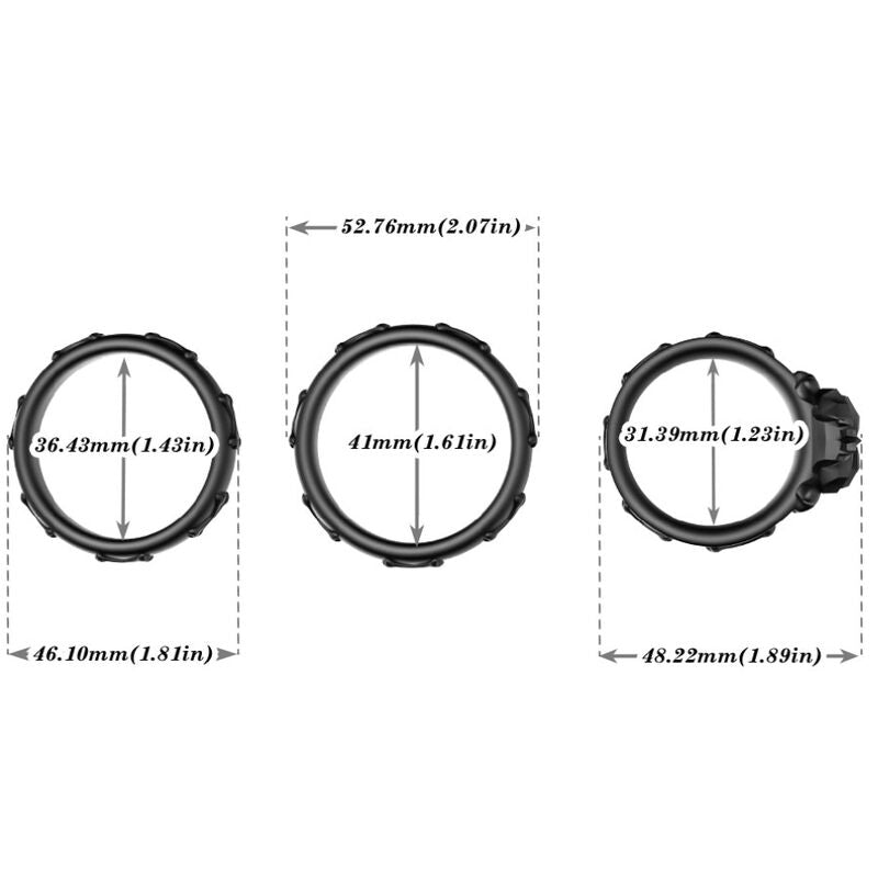 ARMONY - RINGE CALAVERA SILIKON SCHWARZ – Erotik-Zubehör Bild 2