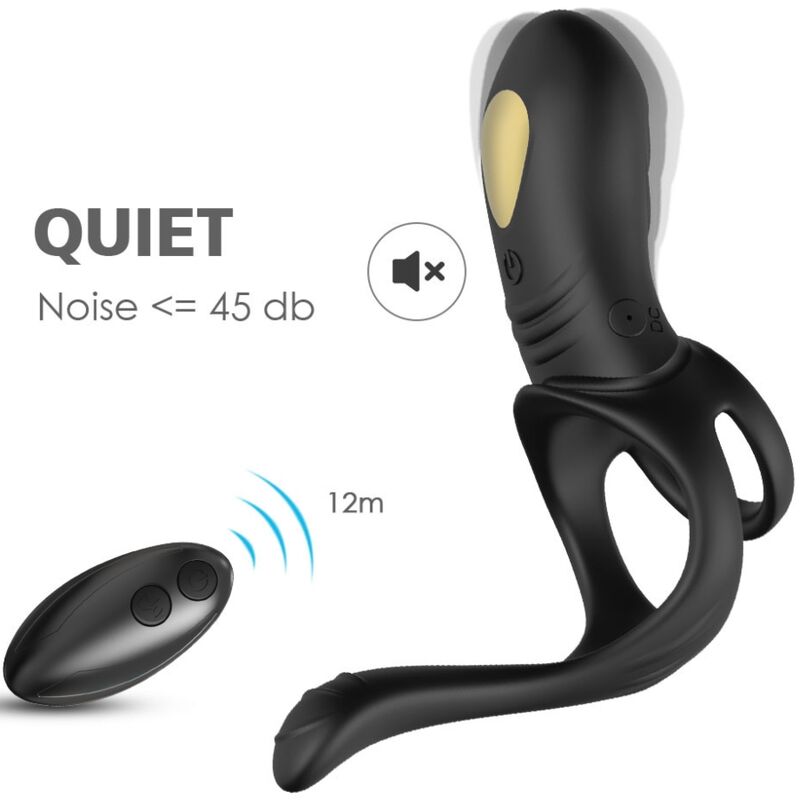 ARMONY - JOY JUMPER RINGVIBRATOR FÜR PAARE & ANALPLUG FERNBEDIENUNG SCHWARZ Produktansicht und Details