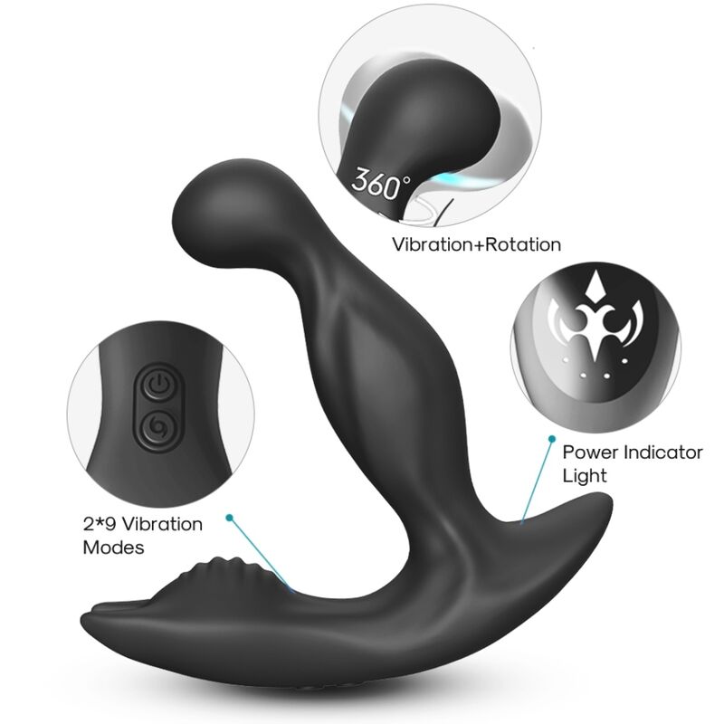 ARMONY - BAT KING VIBRATOR ANAL PROSTATA ROTATOR FERNBEDIENUNG SCHWARZ Produktansicht und Details
