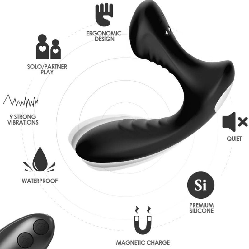 ARMONY - STORM VIBRATOR ANAL PROSTATA & STECKER FERNBEDIENUNG SCHWARZ Produktansicht und Details
