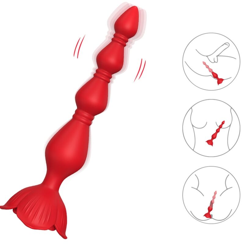 ARMONY - ROSA VIBRATOR PAGODA & ANAL PLUG ROT bei Secret Pulse im Erotikshop
