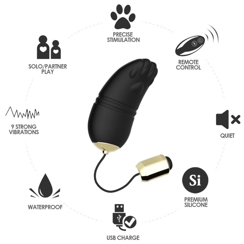 ARMONY - KITTY EGG VIBRATOR G-SPOT FERNBEDIENUNG SCHWARZ hochwertiges Sextoy bei Secret Pulse