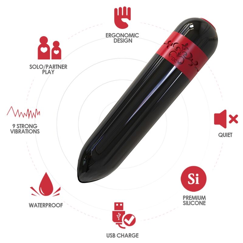 ARMONY - RAKETENVIBRATOR BULLET SCHWARZ für intensive Stimulation und Self-Love
