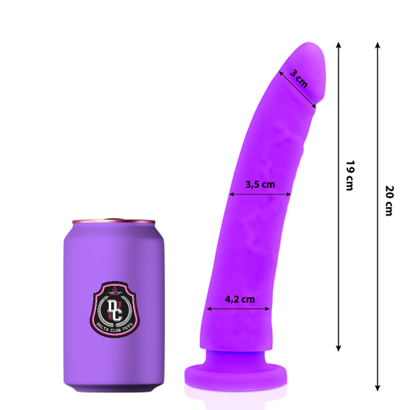 DELTA CLUB - TOYS LILA DILDO MEDIZINISCHES SILIKON 20 CM -O- 4 CM Dildo diskret online kaufen