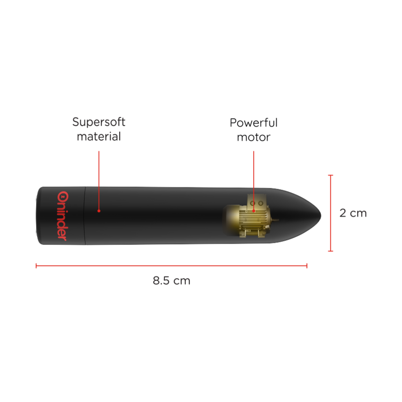 ONINDER - BERLIN BULLET VIBRATOR SCHWARZ 9 MODI 8,5 X 2 CM - KOSTENLOSE APP – Vibrator Bild 7