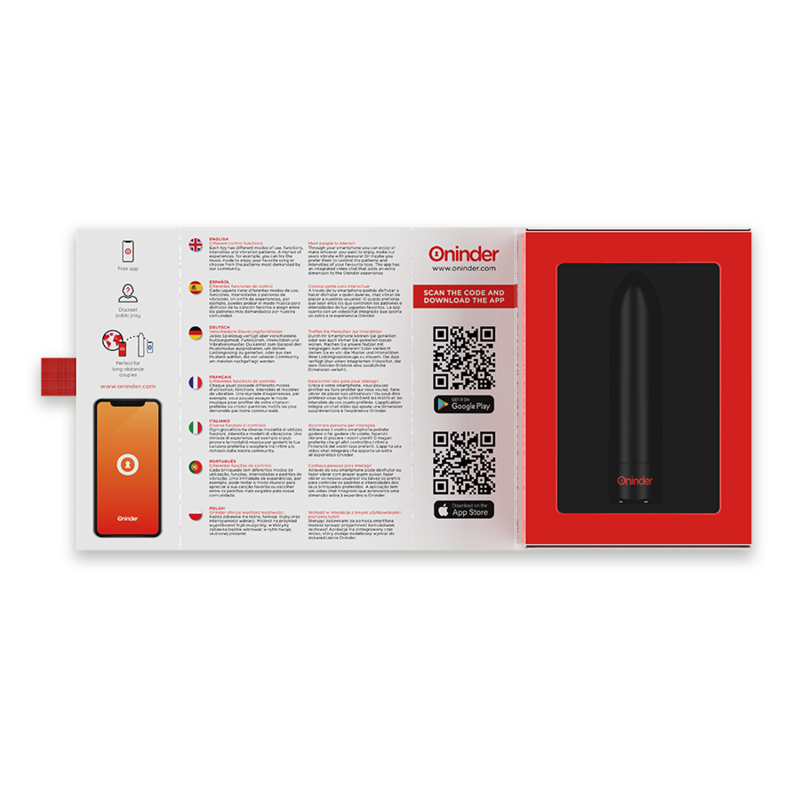 ONINDER - BERLIN BULLET VIBRATOR SCHWARZ 9 MODI 8,5 X 2 CM - KOSTENLOSE APP – Vibrator Bild 11