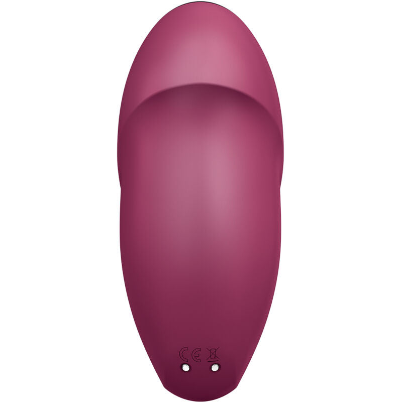 SATISFYER - TAP & CLIMAX 1 AUFLEGVIBRATOR ROT – Klitorisstimulator Bild 5