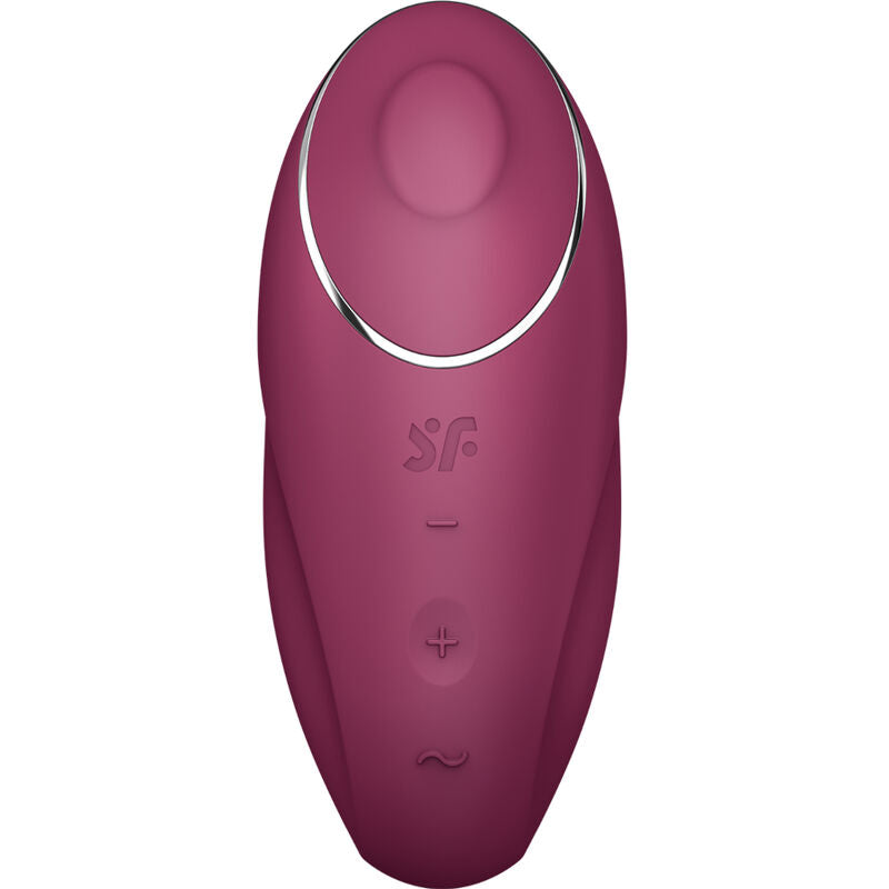 SATISFYER - TAP & CLIMAX 1 AUFLEGVIBRATOR ROT – Klitorisstimulator Bild 1