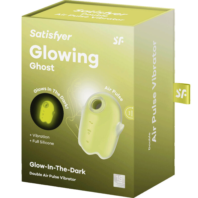 SATISFYER - GLOWING GHOST AIR PULSE & VIBRATOR GELB – Klitorisstimulator Bild 12