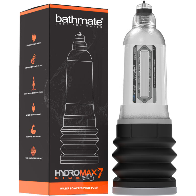 BATHMATE - HYDROMAX 7 WIDE BOY X30 TRANSPARENT – Penispumpe Bild 2