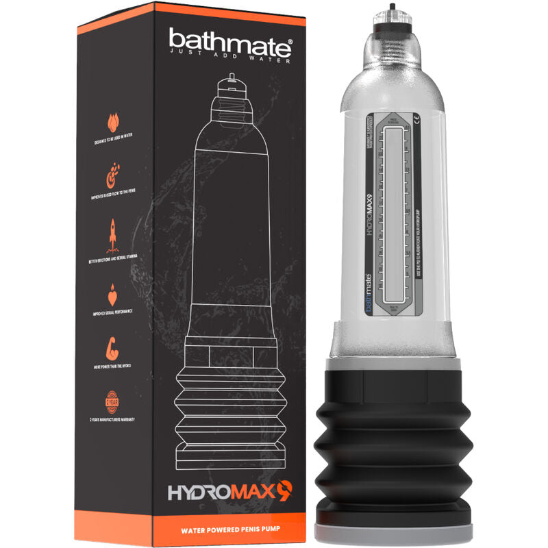 BATHMATE - HYDROMAX 9 TRANSPARENTE PENIS-ERHÖHUNGSPUMPE Produktansicht und Details