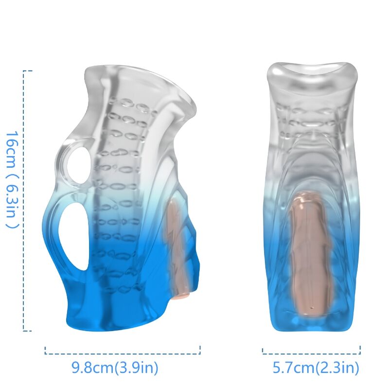 ARMONY - MASTURBATOR FINGER & VIBRATOR BLAUER GRADIENT hochwertiges Intimtoy