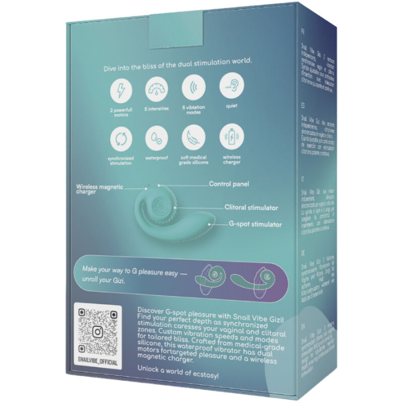 SNAIL VIBE - GIZI DUAL STIMULATOR TÜRKIS für sinnliche Momente allein oder zu zweit