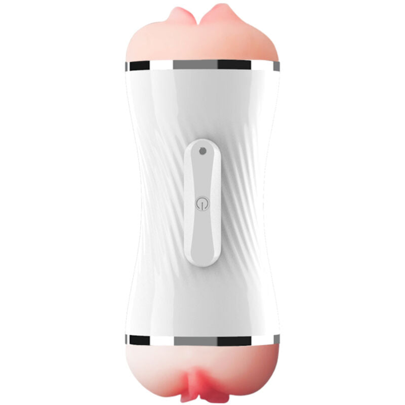 ARMONY - DOPPELTER VAGINA- UND MUNDVIBRATOR MASTURBATOR WEISS Mundmasturbator diskret online kaufen