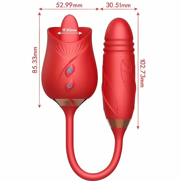 ARMONY - DELIGHT BLUMENVIBRATOR & STOßUNG MIT ROTER ZUNGE Produktansicht und Details