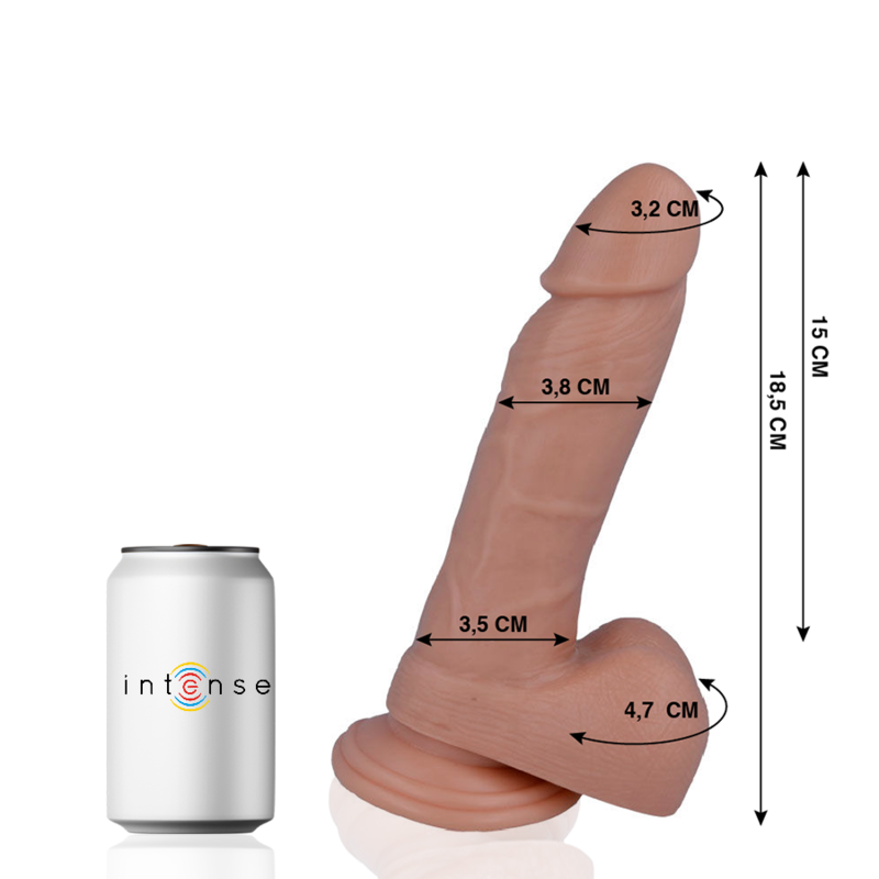 MR INTENSE - 14 REALISTISCHER PENIS 18.5 CM -O- 3.8 CM Produktansicht und Details