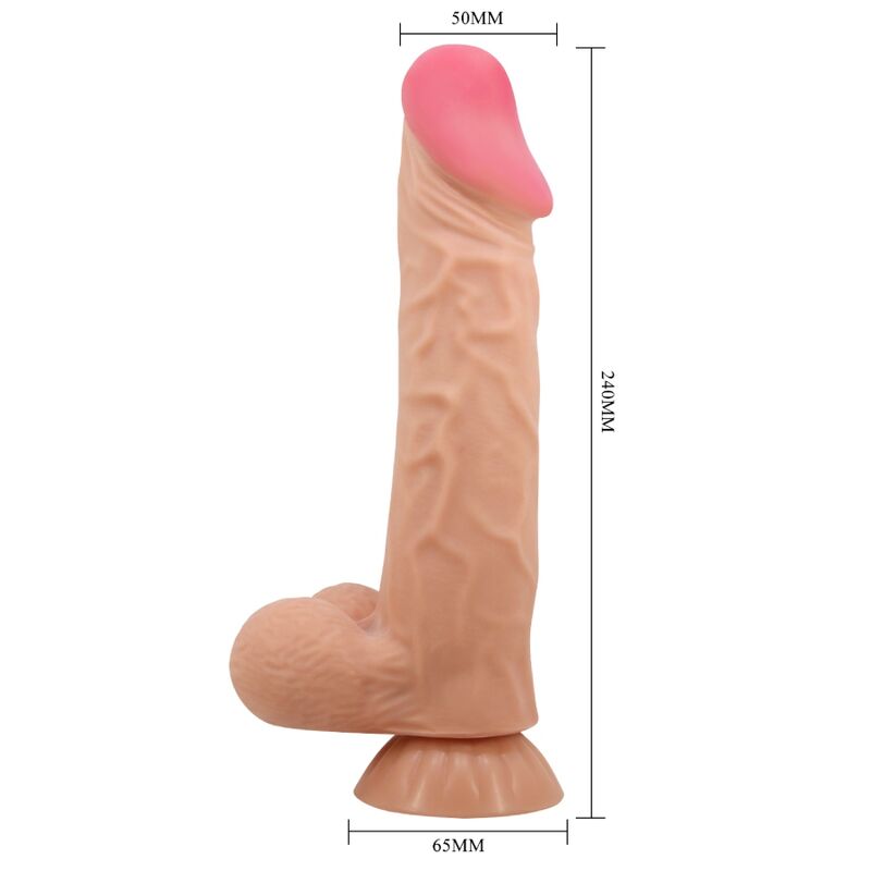 PRETTY LOVE - SLIDING SKIN SERIES REALISTISCHER DILDO MIT SLIDING SKIN SAUNAPF FERNBEDIENUNG FLEISCH 24 CM bei Secret Pulse im Erotikshop