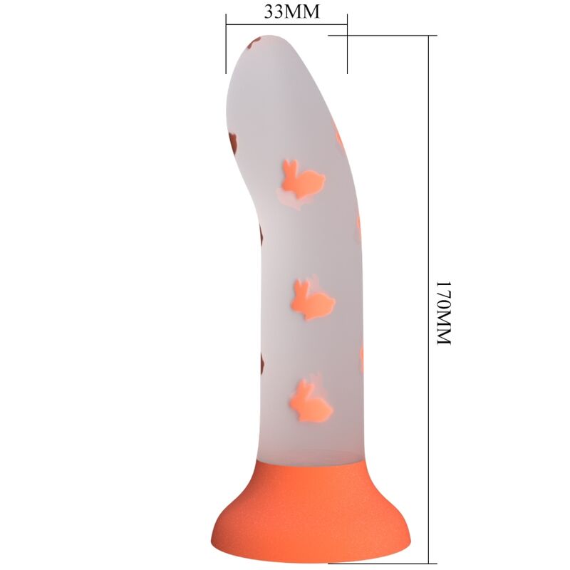 PRETTY LOVE - MAGISCHER NACHT-DILDO OHNE VIBRATION LEUCHTENDES ORANGE Dildo diskret online kaufen