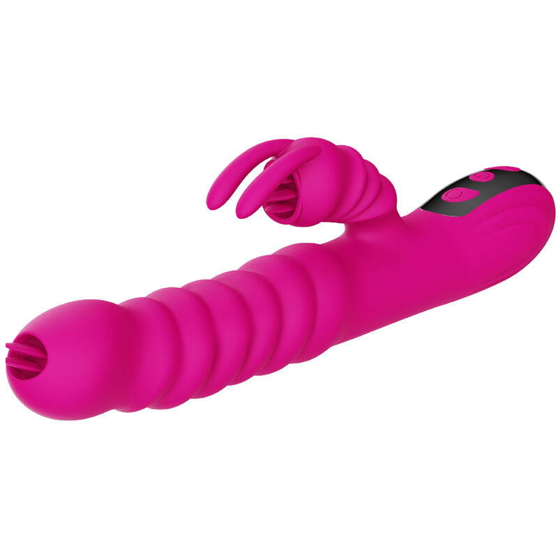 ARMONY Rabbit Doppelzunge Vibrator Fuchsia | 20 Modi & Wärme – Rabbit Vibrator Bild 2