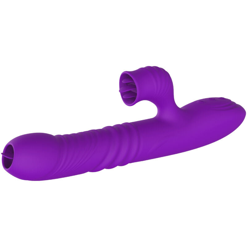 ARMONY - VOLLSTNDIGER G-PUNKT-KANINCHENVIBRATOR MIT STIMULIERENDEM ZUNGENVIOLETTEN WRMEEFFEKT – G-Punkt-Vibrator Bild 3