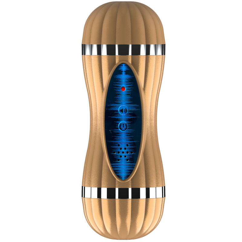 ARMONY - BEVIS DOPPEL-MASTURBATOR FÜR VAGINA & MUND OHNE VIBRATION GOLD automatischer Masturbator diskret online kaufen