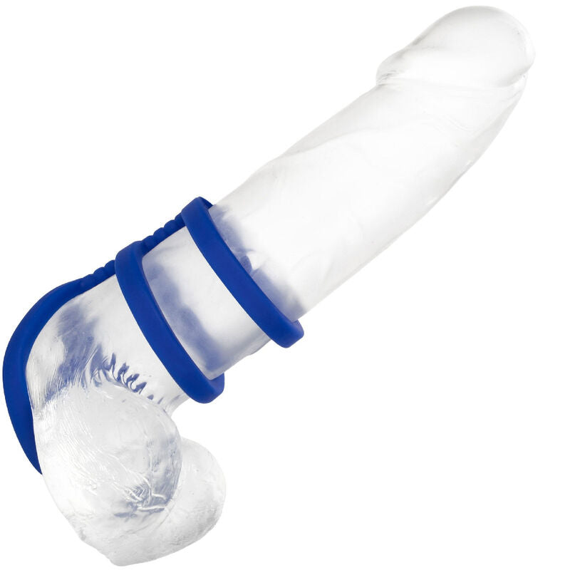 CALEXOTICS - ADMIRAL DREIFACH-COCK-CAGE BLAU – Keuschheitskäfig Bild 9