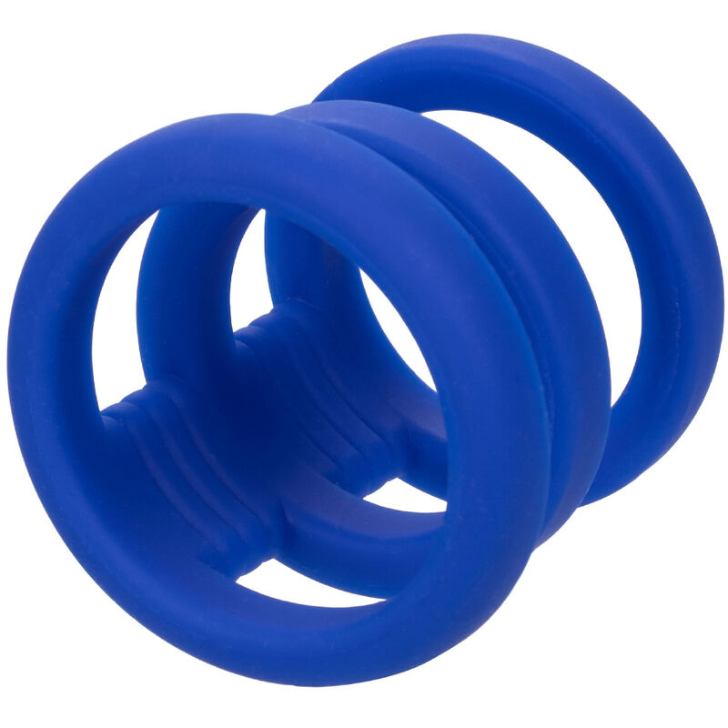 CALEXOTICS - ADMIRAL DREIFACH-COCK-CAGE BLAU – Keuschheitskäfig Bild 3