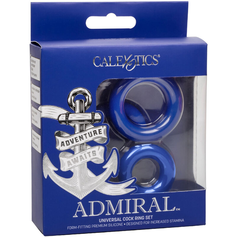 CALEXOTICS - ADMIRAL COCK RING SET BLAU Detailansicht bei Secret Pulse