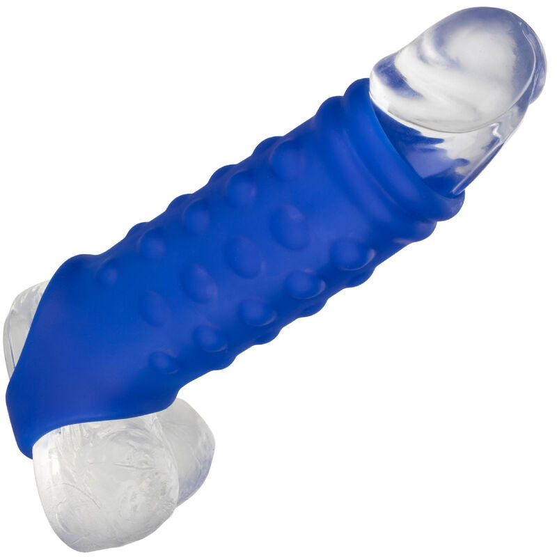 CALEXOTICS - ADMIRAL PENISABDECKUNG MIT PERLEN, FLÜSSIGES SILIKON BLAU – Erotik-Zubehör Bild 6