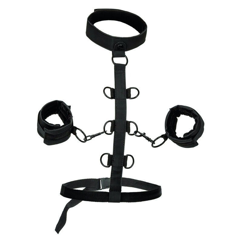 CALEXOTICS Boundless Collar Body Harness – Verstellbarer Kragen mit Manschetten für BDSM & Bondage