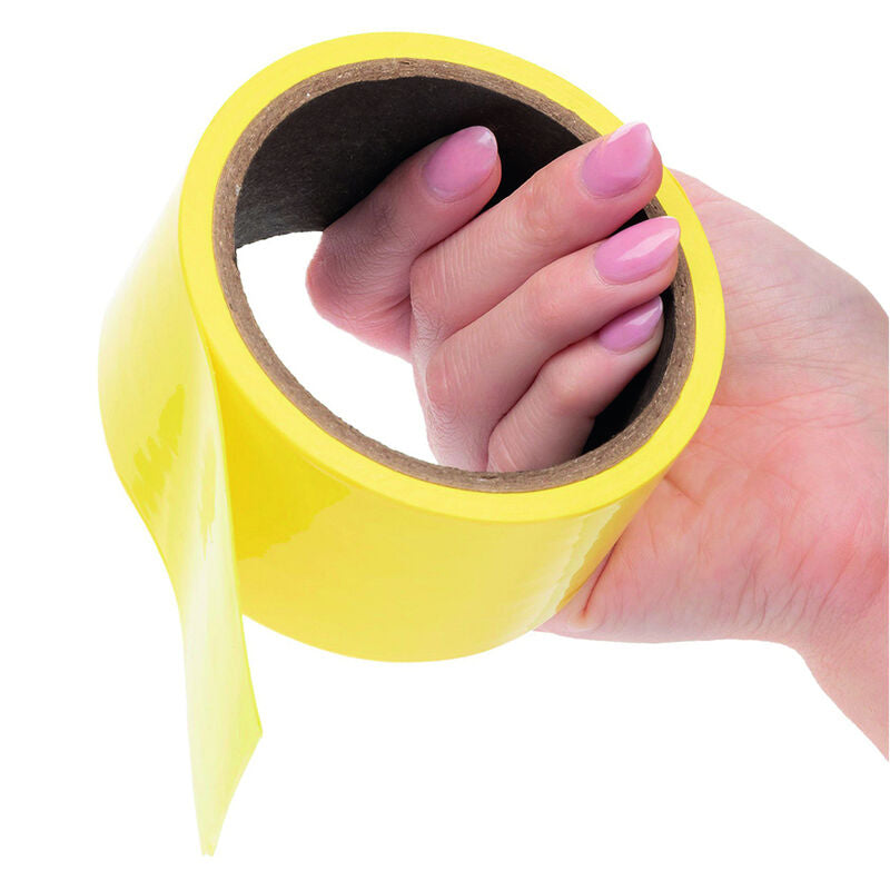 CALEXOTICS Boundless Bondage Tape Gelb – Wiederverwendbares BDSM-Tape für kreative Fesselspiele Produktansicht und Details