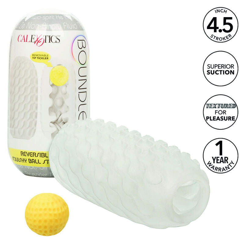CALEXOTICS - BOUNDLESS REVERSIBLE SQUISHY BALL STROKE GRAU – Erotik-Zubehör Bild 2
