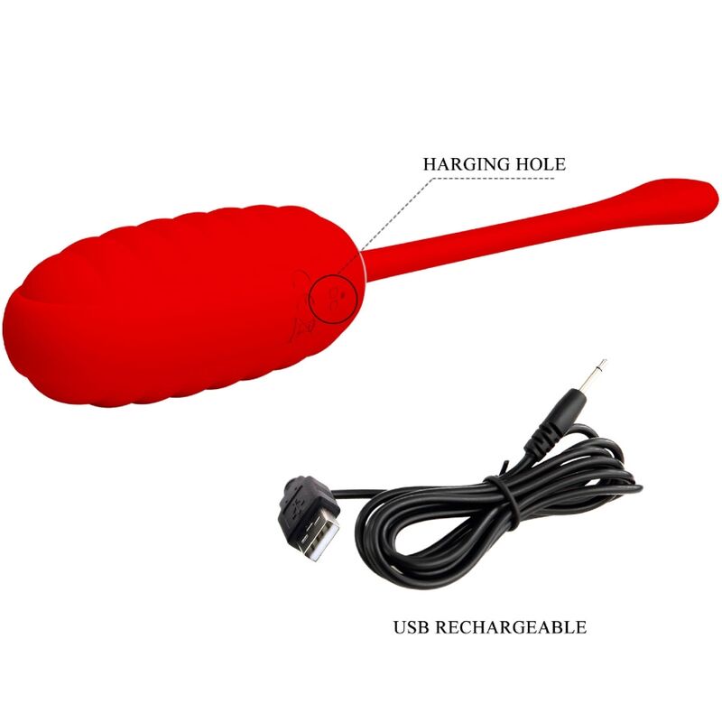 PRETTY LOVE - KIRK WIEDERAUFLADBARES VIBRATIONSEI ROT – Erotik-Zubehör Bild 15