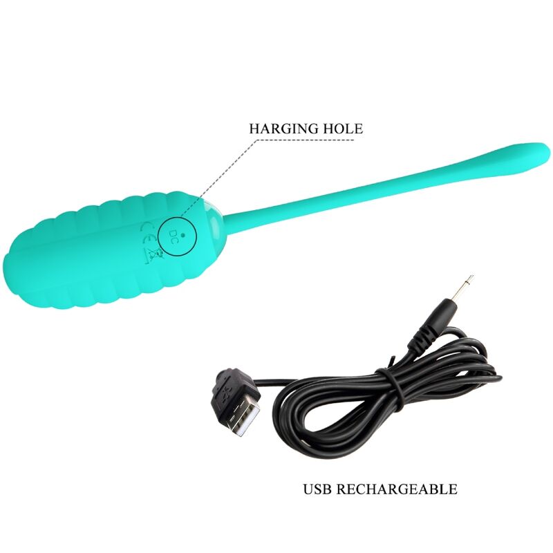 PRETTY LOVE - KIRK WIEDERAUFLADBARES VIBRIERENDES EI, AQUAGRÜN – Vibrator Bild 15
