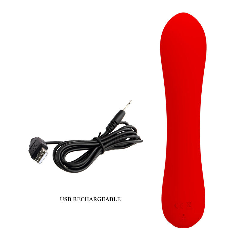 Pretty Love Prescott Vibrator Rot – Wiederaufladbar, 12 Vibrationsmodi, wasserdicht – Vibrator Bild 15