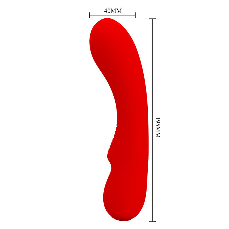 Pretty Love Prescott Vibrator Rot – Wiederaufladbar, 12 Vibrationsmodi, wasserdicht – Vibrator Bild 9