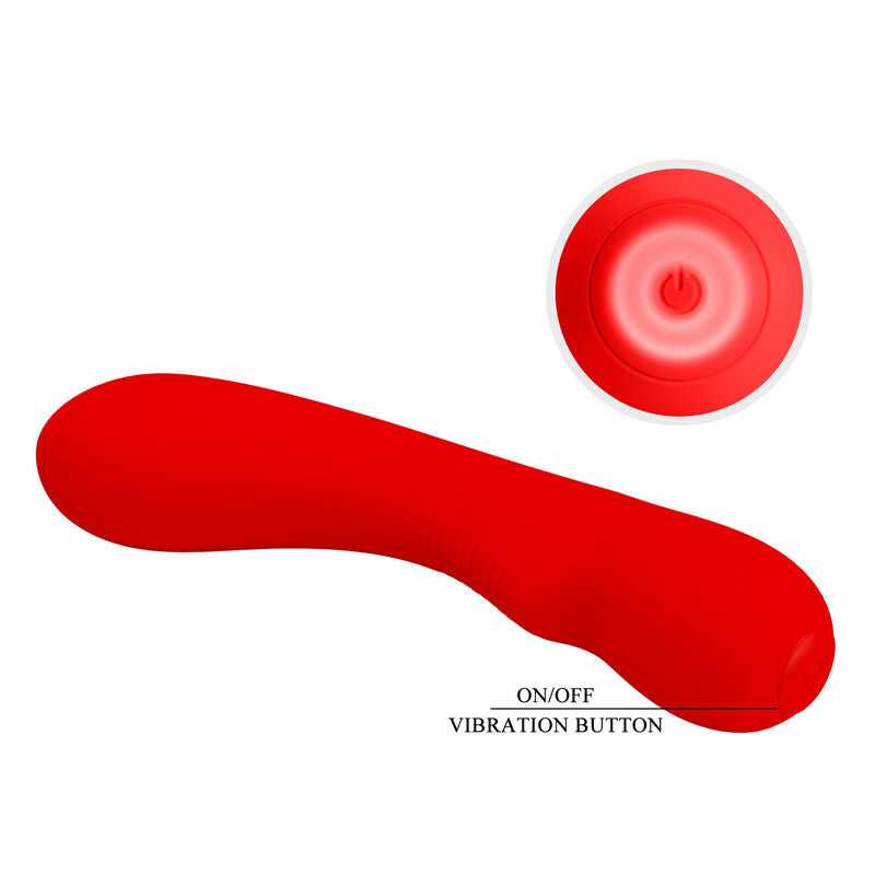 Pretty Love Prescott Vibrator Rot – Wiederaufladbar, 12 Vibrationsmodi, wasserdicht – Vibrator Bild 12