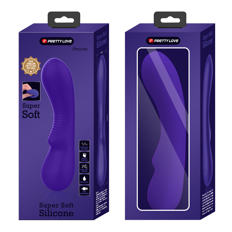 Pretty Love Prescott Vibrator – Wiederaufladbar, 12 Vibrationsmodi, wasserdicht, lila – Vibrator Bild 16