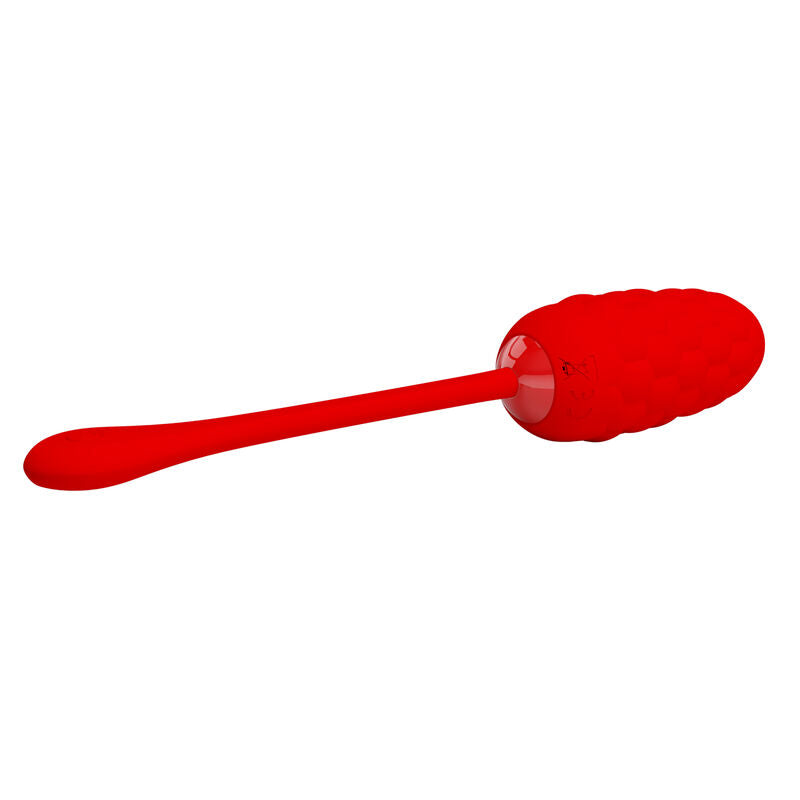 PRETTY LOVE - VIBRIERENDES EI MIT ROTER WIEDERAUFLADBARER MEERESTEXTUR – Vibrator Bild 6