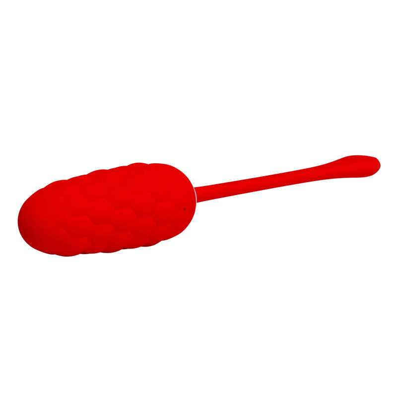 PRETTY LOVE - VIBRIERENDES EI MIT ROTER WIEDERAUFLADBARER MEERESTEXTUR – Vibrator Bild 7