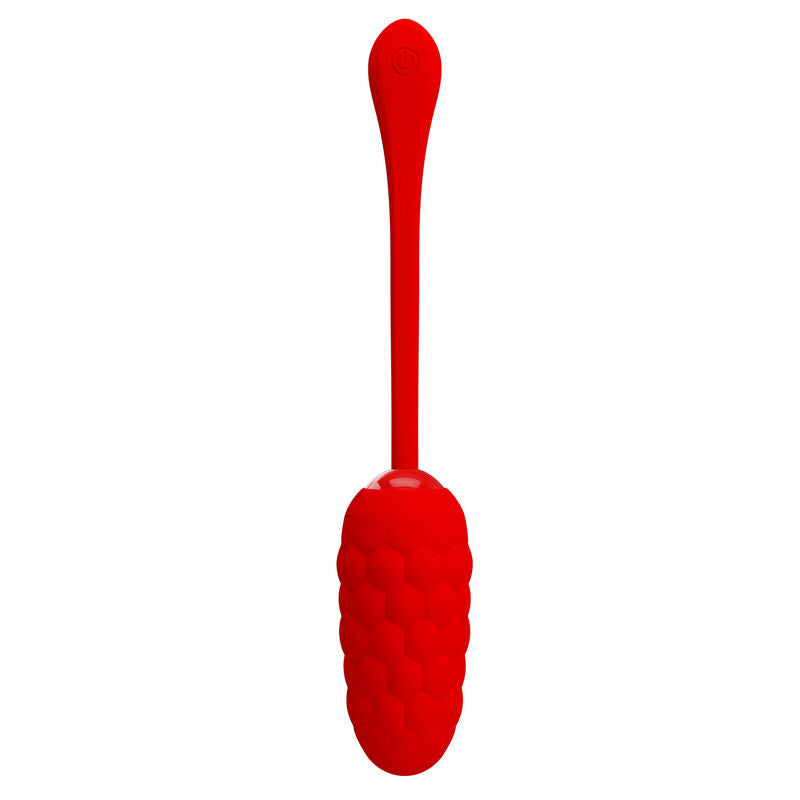 PRETTY LOVE - VIBRIERENDES EI MIT ROTER WIEDERAUFLADBARER MEERESTEXTUR – Vibrator Bild 9