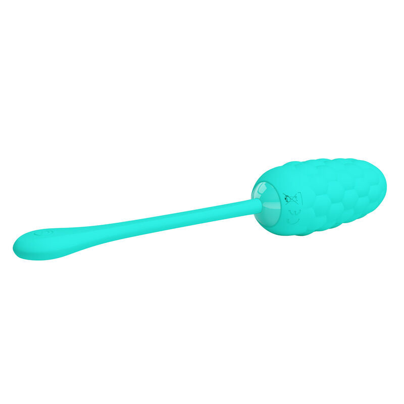 PRETTY LOVE - VIBRIERENDES EI MIT WIEDERAUFLADBARER MEERESTEXTUR IN AQUAGRÜN – Vibrator Bild 5