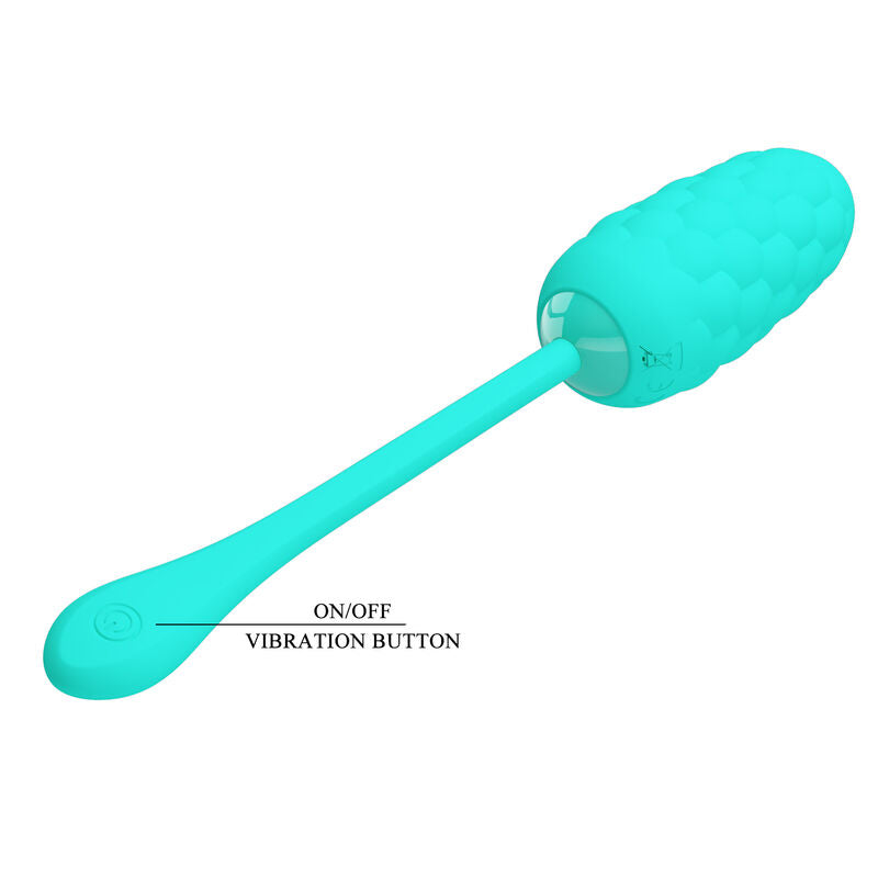 PRETTY LOVE - VIBRIERENDES EI MIT WIEDERAUFLADBARER MEERESTEXTUR IN AQUAGRÜN – Vibrator Bild 9