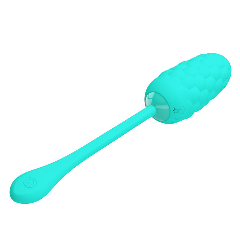 PRETTY LOVE - VIBRIERENDES EI MIT WIEDERAUFLADBARER MEERESTEXTUR IN AQUAGRÜN – Vibrator Bild 3