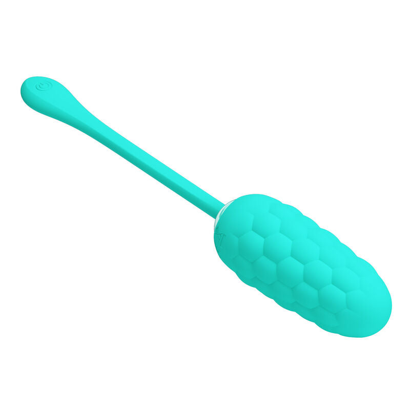 PRETTY LOVE - VIBRIERENDES EI MIT WIEDERAUFLADBARER MEERESTEXTUR IN AQUAGRÜN – Vibrator Bild 2