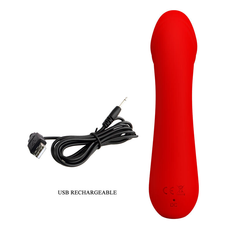 PRETTY LOVE - CETUS WIEDERAUFLADBARER VIBRATOR ROT – Vibrator Bild 15