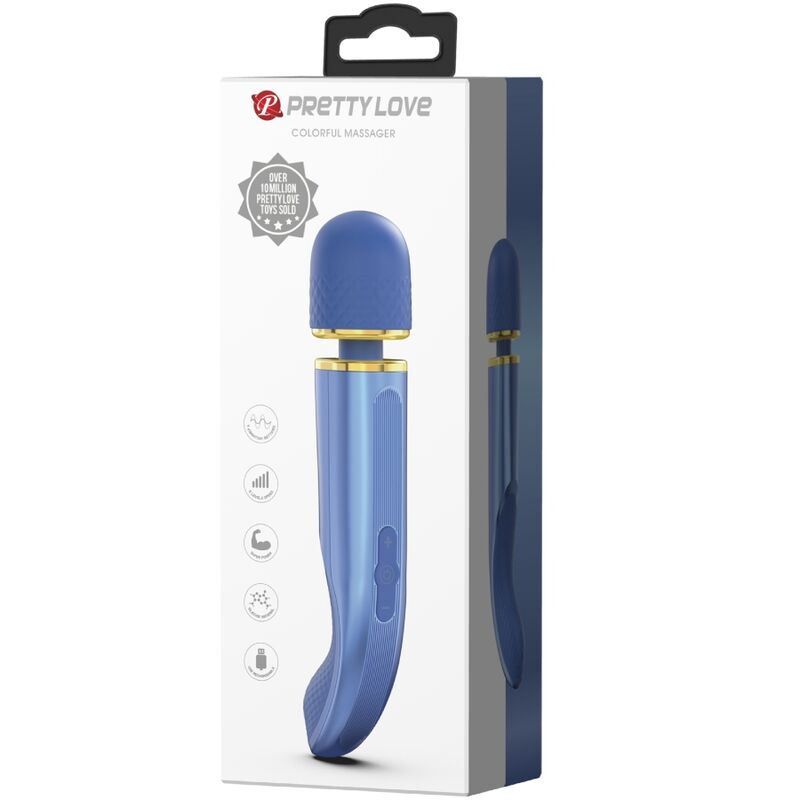 PRETTY LOVE Massager Blau – 7 Vibrationsmodi, 5 Geschwindigkeiten & USB Wiederaufladbar – Massager Vibrator Bild 16